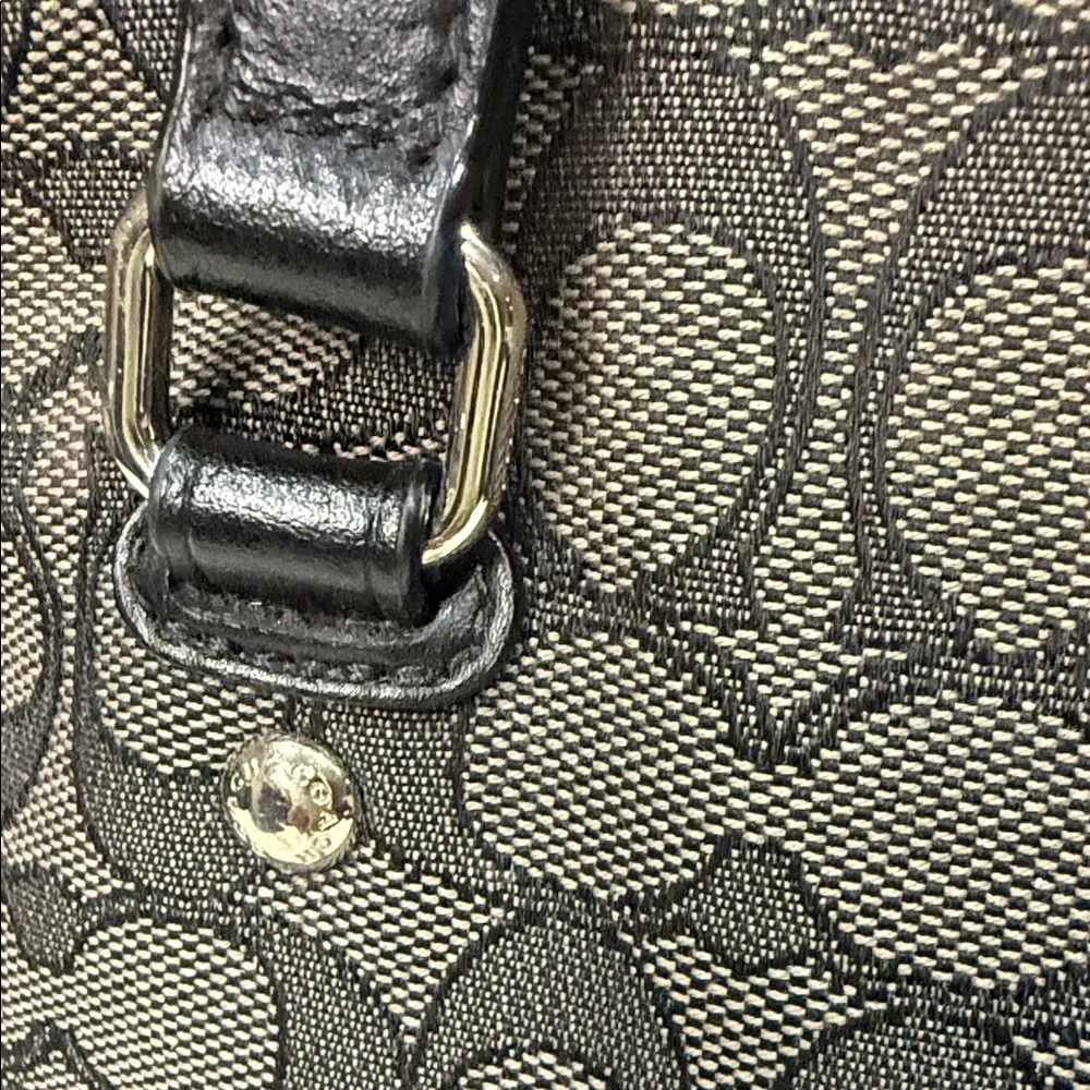Coach Black and Brown Patterned Tote